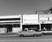 Commercial buildings on the north side of E. Jefferson St. in the Tallahassee Downtown Improvement Authority special assessment district.