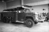 View of a TFD fire truck in station #2 at 224 E. 6th Ave. in Tallahassee, Florida.