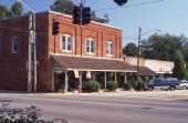 Commercial buildings on the northeast corner of Main St. and 7th Ave. in Havana, Florida.