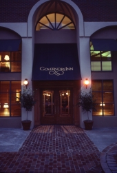 Entrance to the Governors Inn hotel at 209 S. Adams St. in Tallahassee, Florida.
