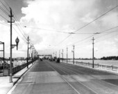 County Causeway looking west toward Miami, Florida.
