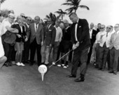 Teeing off at Normandy Shores Golf Course