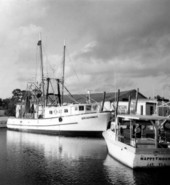 View of shrimp boats and the dock area - Saint Augustine, Florida