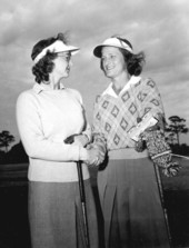 Margaret Wall, left, with Babe Zaharias in St. Augustine.