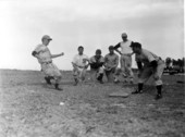 George Stirnweiss and George Crouch demonstrate the "Hook Slide" - Bartow, Florida