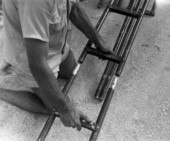 Bill Harmon fixes his ladderpod at the Myakka River State Park