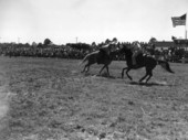 Palmetto polo game in progress - New Smyrna Beach, Florida .