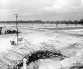 View of the construction site at the trailer park - Sarasota County, Florida
