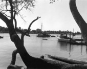 View looking toward sponge boat on the Steinhatchee River - Taylor County, Florida.