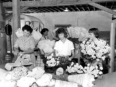 Women employees bind flowers - Delray Beach, Florida