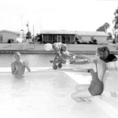 Residents at the pool - Cocoa Beach, Florida