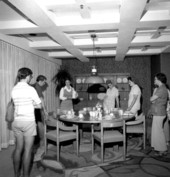 Visitors being given a tour at the Tupperware International Headquarters - Orlando, Florida.