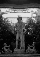Sculpture of Bacchus (Dionysus) at the Villa Vizcaya attraction in Miami, Florida.