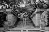 Stairway to garden at Villa Vizcaya in Miami, Florida.