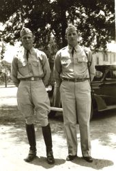 Captain Henry W. McMillan and 1st Lt. Jay L. Hall from Company M, 124th Infantry, Florida National Guard at Ft. Benning, Georgia.