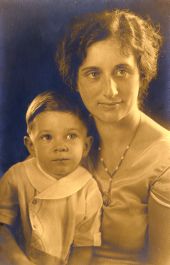 Portrait of Eleanor Freeman with her son Donnie - Miami Springs.