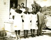 First Zion Missionary Baptist Church Reverend Fred Kitchen with ushers.
