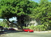Conch house on the corner of Fleming and Francis streets, Key West, Florida..
