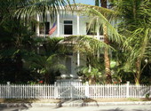 Home of local artist Dick Matson on Olivia Street, Key West, Florida..