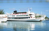 The casino boat "Atlantic X" docked in the Key West Bight, Key West, Florida..