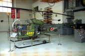 Korean war era Bell 47G helicopter on display at the "Fantasy of Flight" air museum.