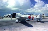 Replica Japanese "Zero" airplane, used in the filming of the movie "The Final Countdown" at NAS Key West, Florida..