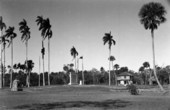 Barron Collier Memorial and blockhouse visitor center at Collier-Seminole State Park - Collier County, Florida