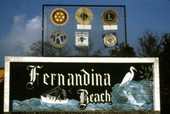 Fernandina Beach city limits sign..