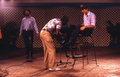 Shoeshine rhythm performance by Frank Mitchell and Bobby Hicks at the 1985 Florida Folk Festival - White Springs, Florida
