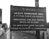 Charles Orme with a Tomoka sign - Tomoka Wildlife Management Area, Florida