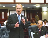 Rep. David Mealor, R-Lake Mary, comments in support of a bill on the House floor in Tallahassee.