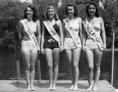 Nancy Tribble (later Benda), as Miss Killearn Gardens, in the Miss Underwater contest.