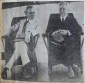 Governor Cary E. Hardee and Barron G. Collier aboard Collier's yacht