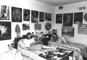 View of Pine Crest School students in their dorm room - Fort Lauderdale, Florida