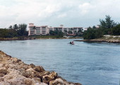Divers coming in inlet from Atlantic Ocean..