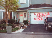 View of Henry Gohlke's house following Hurricane Andrew - Miami, Florida