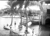 People enjoying the Venetian Pool - Coral Gables, Florida