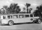"Venice delux coach" parked on roadside - Venice, Florida