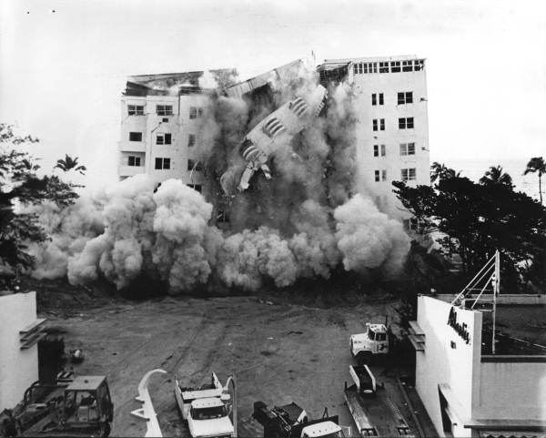 Demolition of the Atlantis Hotel - Miami Beach, Florida